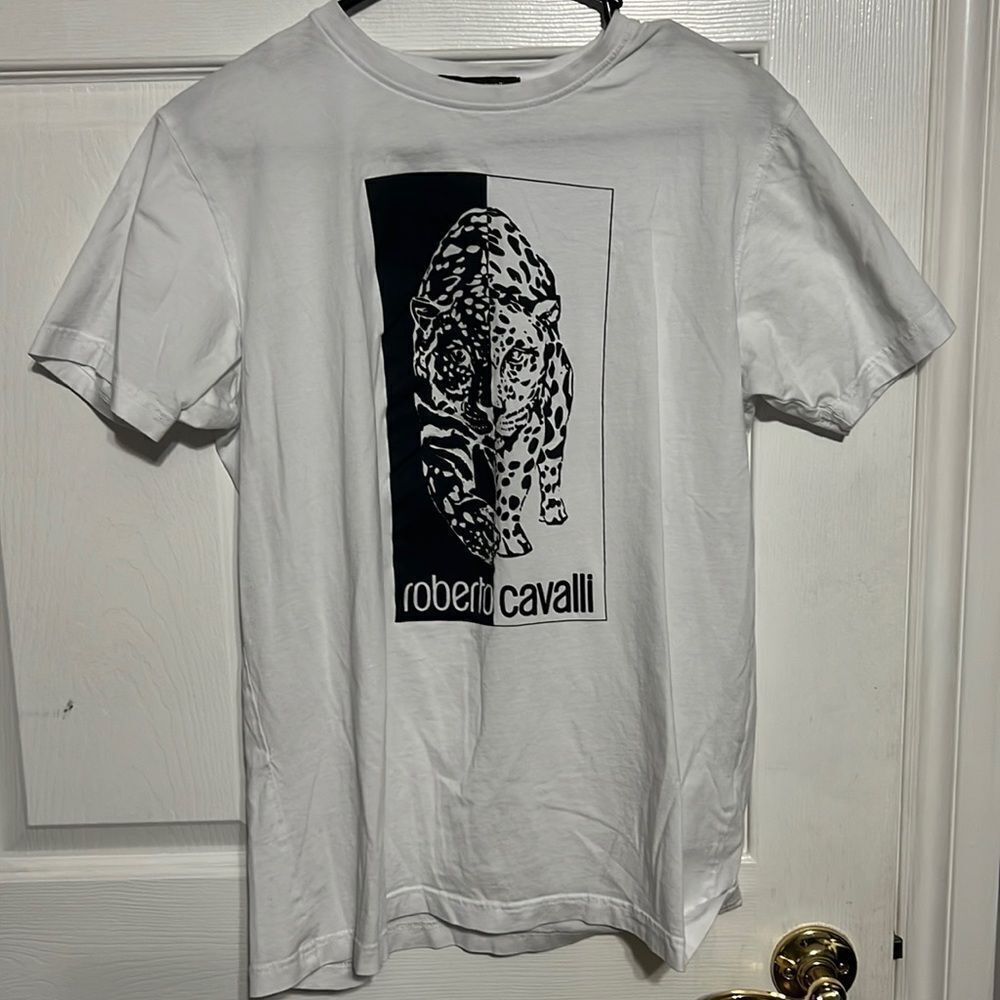 🔥🔥‎ ROBERTO CAVALLI Big Cat Leopard T-Shirt - Perfect - Very Expensive